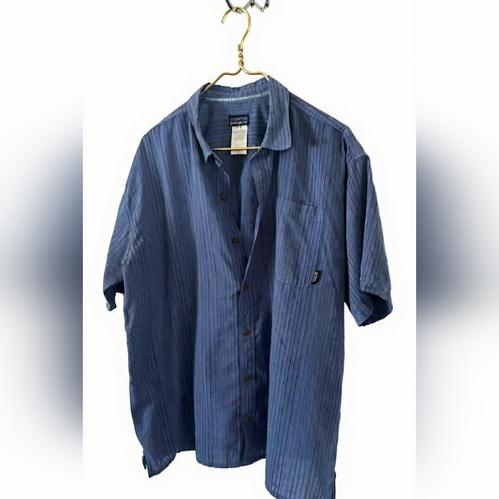 Patagonia Blue Striped Short-Sleeve Button-Down Shirt And Yellow 2 For Price
